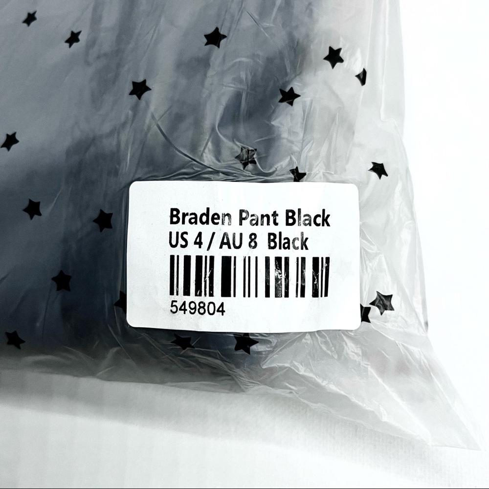 PRINCESS POLLY — BRADEN PANT BLACK, FAUX LEATHER PANTS W/ LIGHT FLARE, SIZE US 4 - Picture 12 of 15